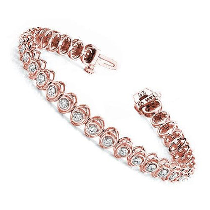 2.04-4.00 CT Round Cut Diamonds - Tennis Bracelet - Primestyle.com