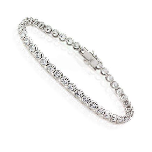2.10-4.00 CT Round Cut Natural Diamonds - Tennis Bracelet