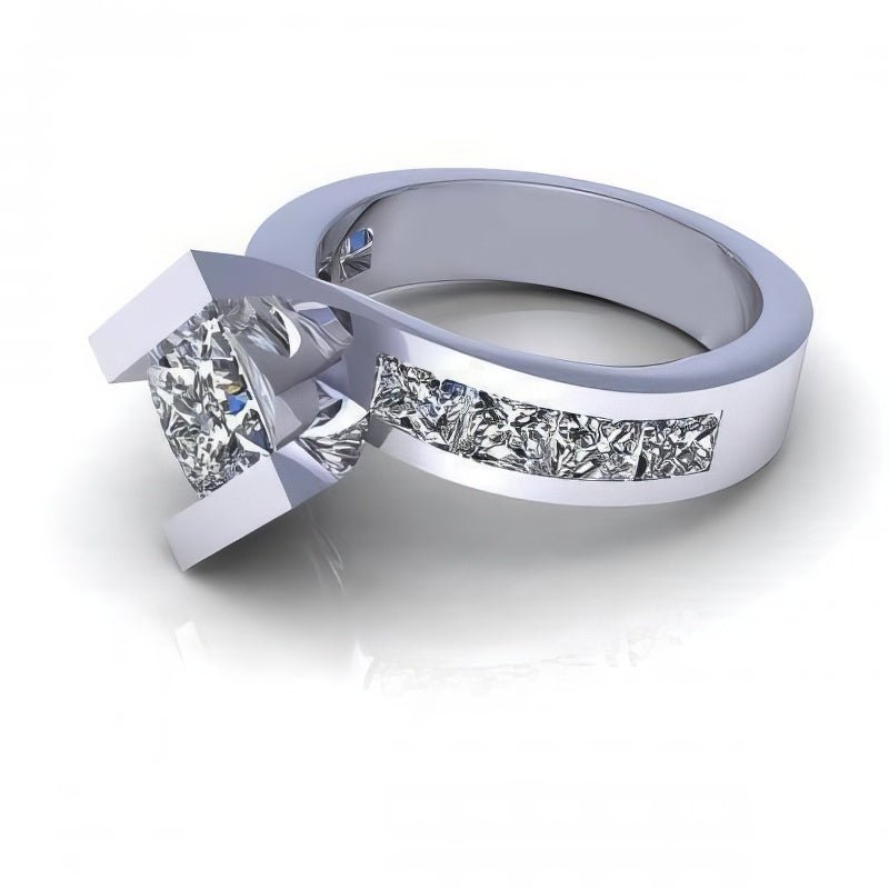 2.15-3.30 CT Princess Cut Diamonds - Engagement Ring - Primestyle.com