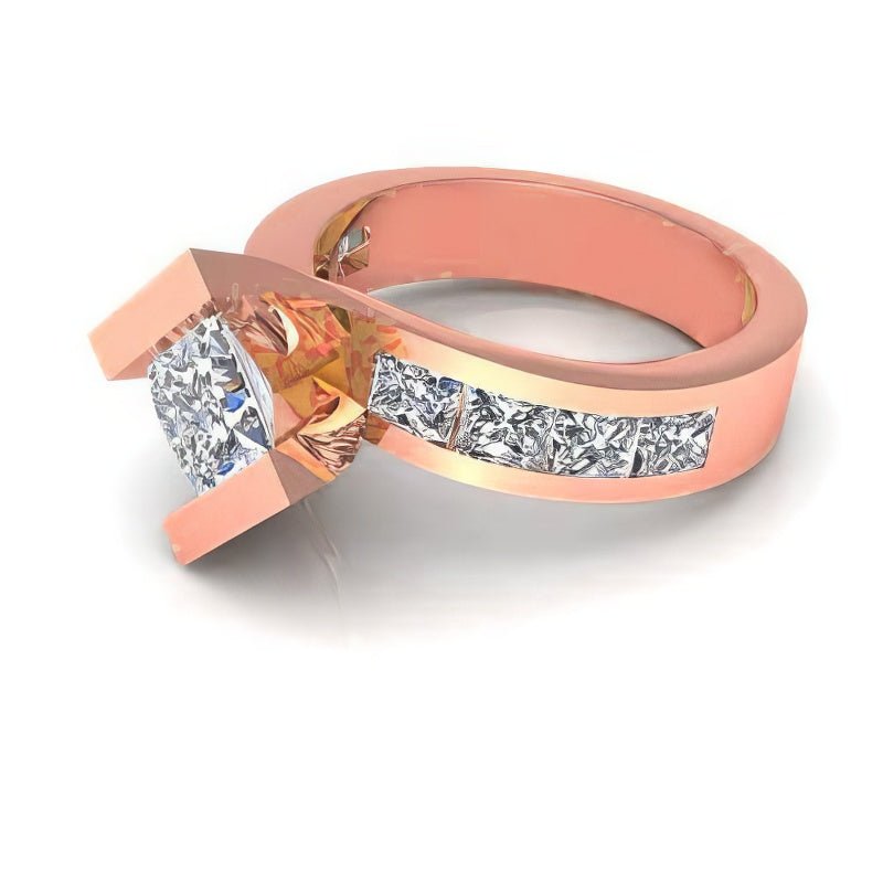 2.15-3.30 CT Princess Cut Diamonds - Engagement Ring - Primestyle.com