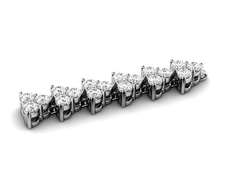 2.50-5.50 CT Round Cut Lab Grown Diamonds - Designer Bracelet - Primestyle.com