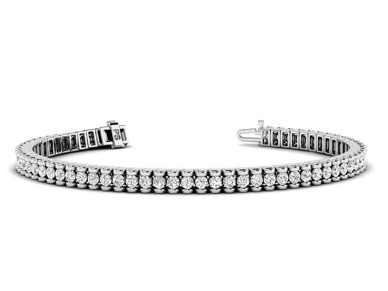 2.50-6.00 CT Round Cut Lab Grown Diamonds - Tennis Bracelet - Primestyle.com