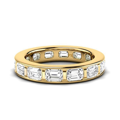 2.50 CT Emerald Cut Lab Grown Diamonds - Eternity Ring - Primestyle.com