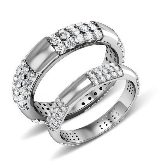 2.50 CT Round Cut Diamonds - Wedding Set