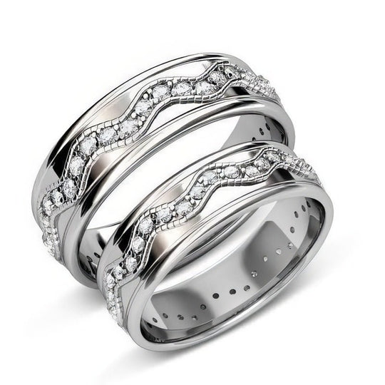 2.50 CT Round Cut Diamonds - Wedding Set
