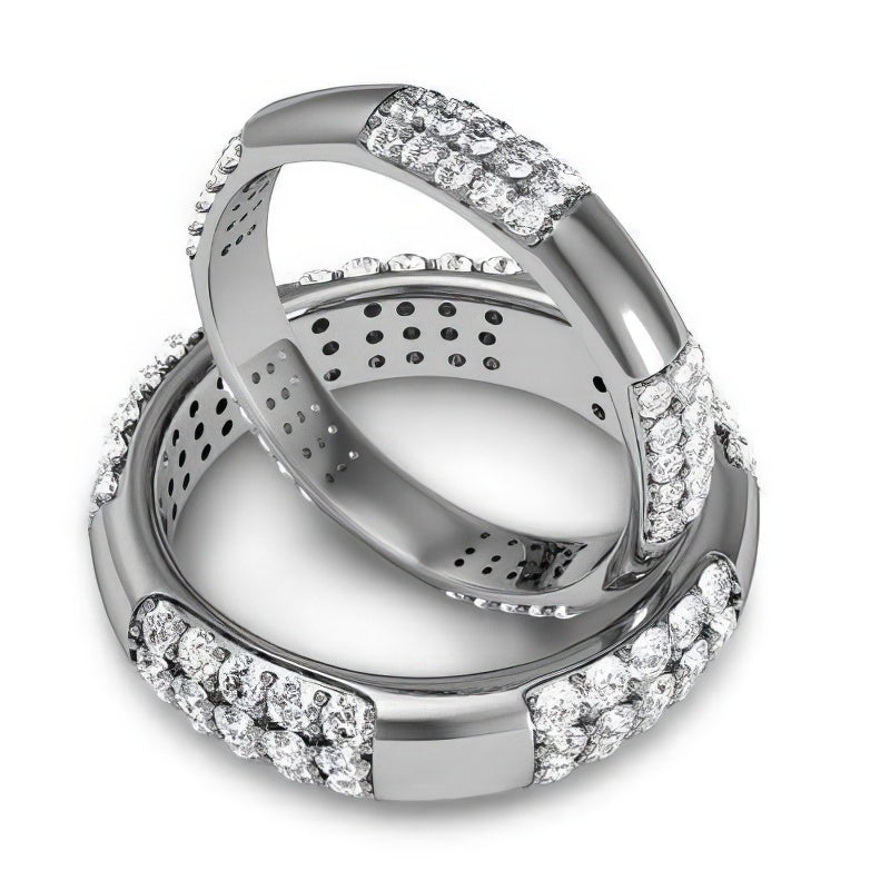 2.50 CT Round Cut Diamonds - Wedding Set - Primestyle.com