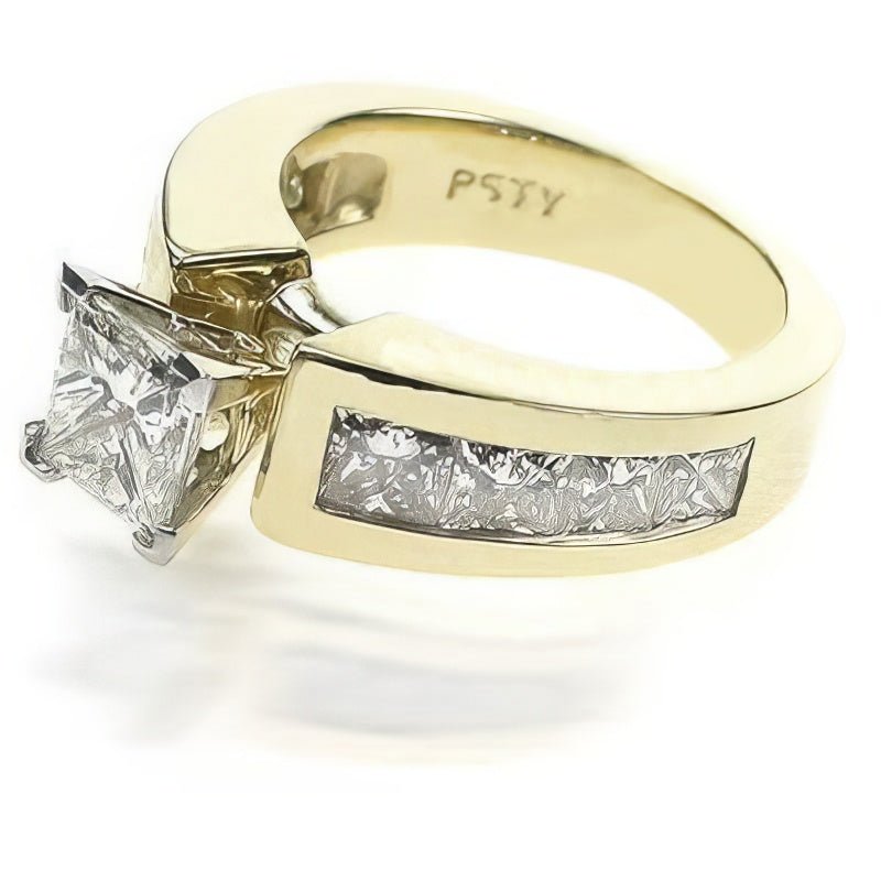 2.65-3.80 CT Princess Cut Diamonds - Engagement Ring - Primestyle.com