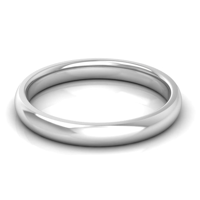 3.0 mm Comfort Fit Plain Wedding Band in 14KT, 18KT & Platinum