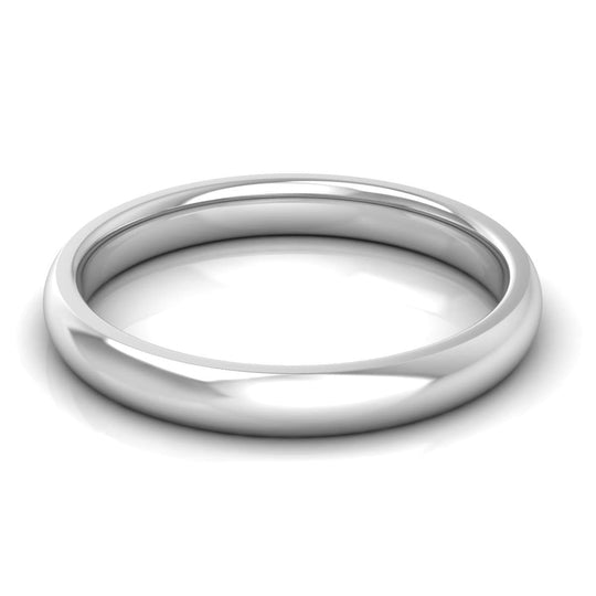 3.0 mm Comfort Fit Plain Wedding Band in 14KT, 18KT & Platinum
