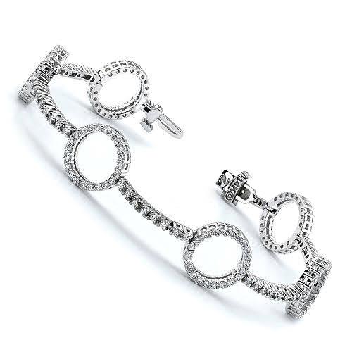 3.00-3.00 CT Round Cut Diamonds - Tennis Bracelet - Primestyle.com
