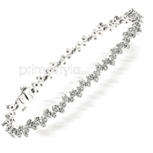3.00-5.00 CT Round Cut Natural Diamonds - Diamond Bracelets