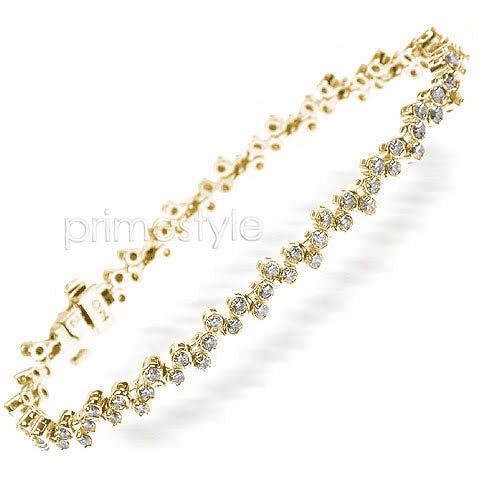 3.00-5.00 CT Round Cut Diamonds - Diamond Bracelet - Primestyle.com