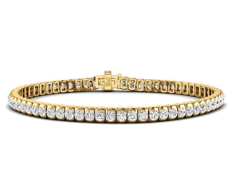 3.00-6.00 CT Round Cut Lab Grown Diamonds - Tennis Bracelet - Primestyle.com