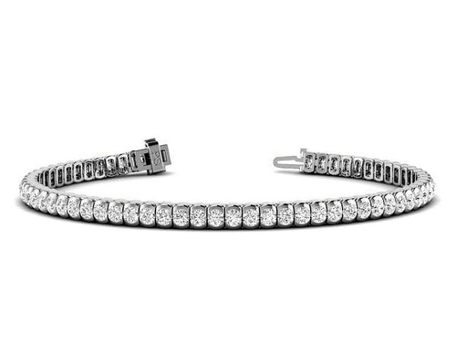 3.00 - 6.00 CT Round Cut Lab Grown Diamonds - Tennis Bracelet - Primestyle.com