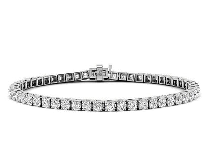 3.00-7.00 CT Round Cut Lab Grown Diamonds - Tennis Bracelet - Primestyle.com