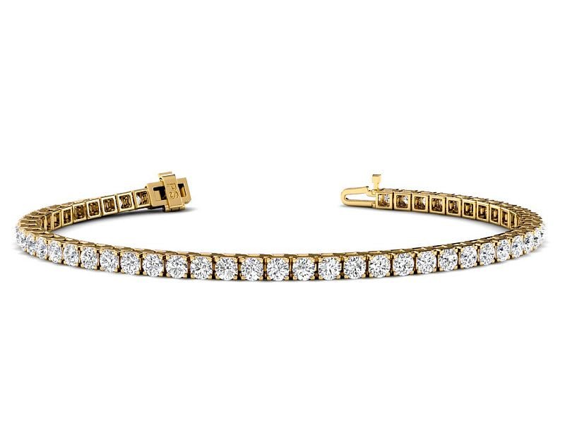 3.00-7.00 CT Round Cut Lab Grown Diamonds - Tennis Bracelet - Primestyle.com