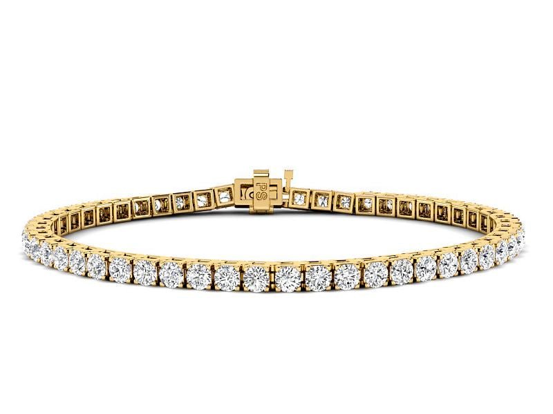 3.00-7.00 CT Round Cut Lab Grown Diamonds - Tennis Bracelet - Primestyle.com