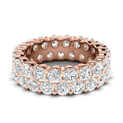 3.00-7.20 CT Round Cut Lab Grown Diamonds - Eternity Ring - Primestyle.com