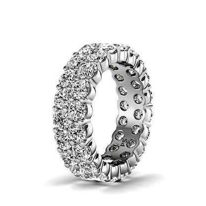 3.00-7.20 CT Round Cut Lab Grown Diamonds - Eternity Ring - Primestyle.com