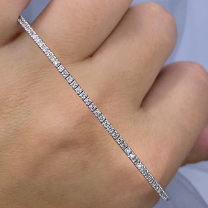 Prestige 0.50CT Round Cut Diamond Flexible Bangle in 14KT White Gold - Flexible Bangle