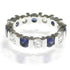 3.20 CT Round Cut Blue Sapphires & Diamonds - Eternity Ring - Primestyle.com