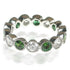 3.20 CT Round Cut Green Emeralds & Diamonds - Eternity Ring - Primestyle.com