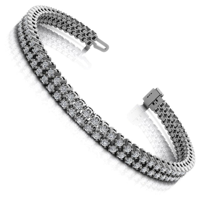 3.50-4.00 CT Round Cut Natural Diamonds - Diamond Bracelets