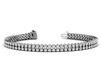 3.50-4.00 CT Round Cut Lab Grown Diamonds - Designer Bracelet - Primestyle.com