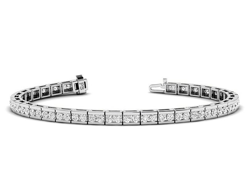 3.50-5.00 CT Round Cut Lab Grown Diamonds - Tennis Bracelet - Primestyle.com