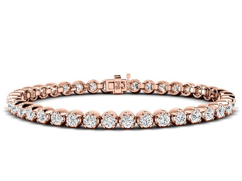 3.50 CT Round Cut Lab Grown Diamonds - Tennis Bracelet - Primestyle.com