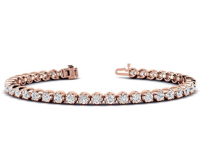 3.50 CT Round Cut Lab Grown Diamonds - Tennis Bracelet - Primestyle.com