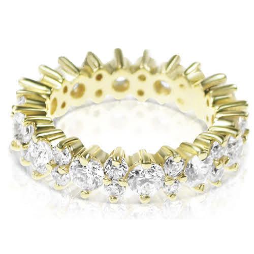 3.60 CT Round Cut Diamonds - Eternity Ring - Primestyle.com