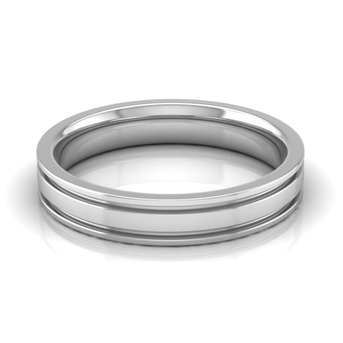 4.0 mm Plain Wedding Band in 14KT, 18KT & Platinum - Primestyle.com