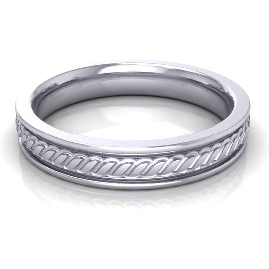 4.0 mm Plain Wedding Band in 14KT, 18KT & Platinum