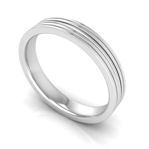 4.0 mm Plain Wedding Band in 14KT, 18KT & Platinum - Primestyle.com