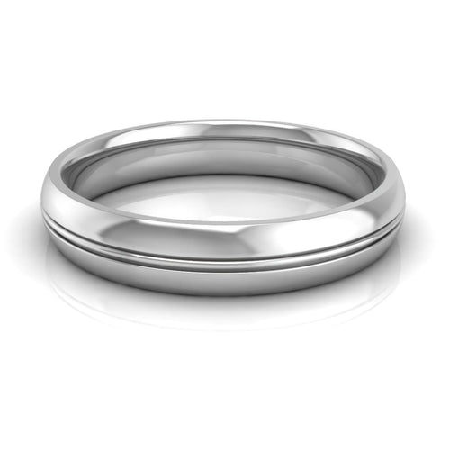 4.0 mm Plain Wedding Band in 14KT, 18KT & Platinum - Primestyle.com