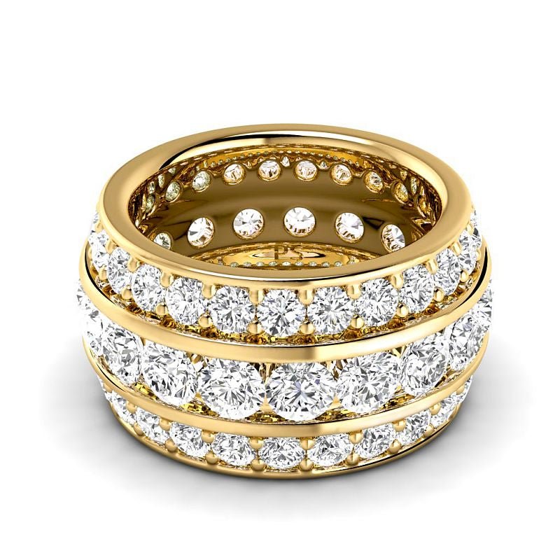 4.00-6.00 CT Round Cut Lab Grown Diamonds - Eternity Ring - Primestyle.com