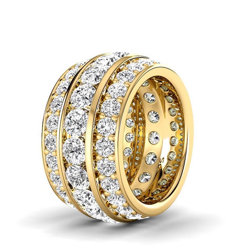 4.00-6.00 CT Round Cut Lab Grown Diamonds - Eternity Ring - Primestyle.com