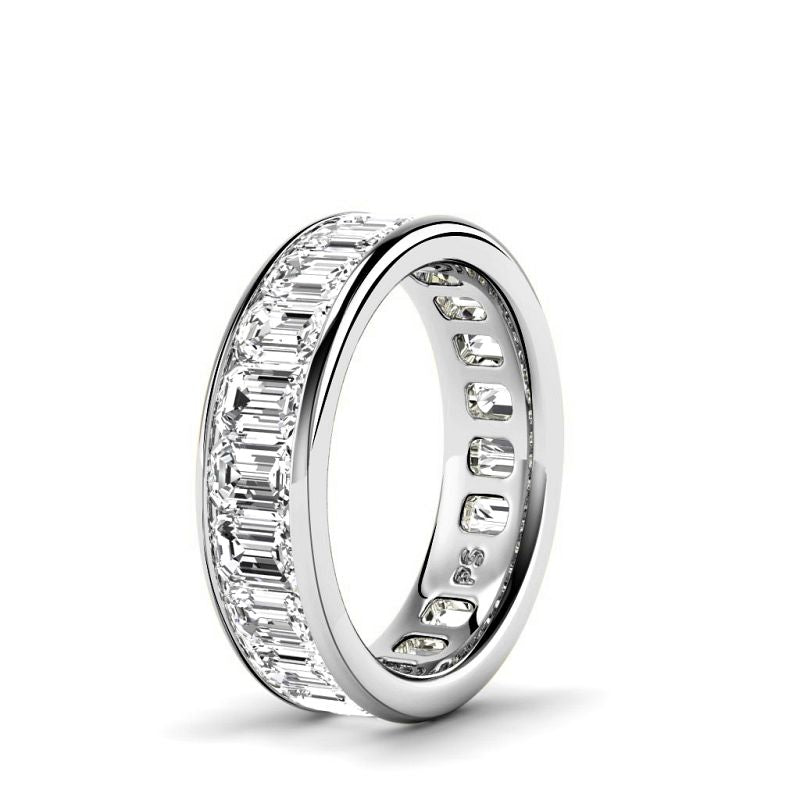 4.00-7.00 CT Emerald Cut Diamonds - Eternity Ring - Primestyle.com