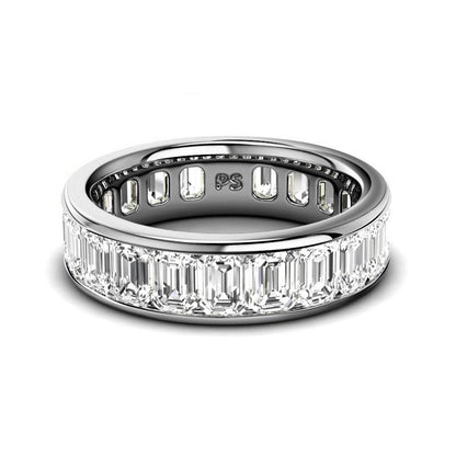 4.00-7.00 CT Emerald Cut Diamonds - Eternity Ring - Primestyle.com