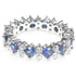 4.00 CT Round Cut Blue Sapphires & Diamonds - Eternity Ring - Primestyle.com