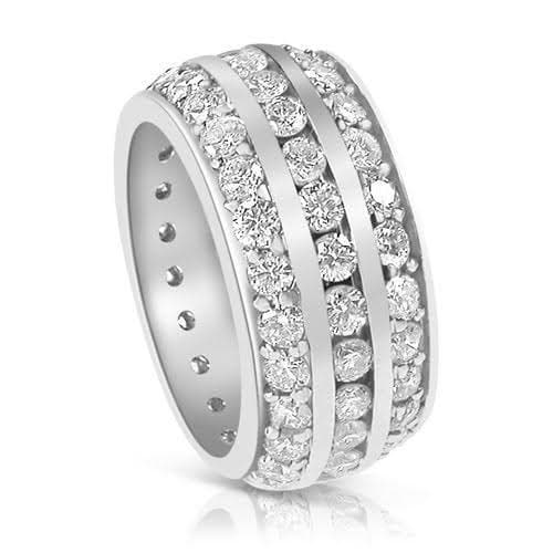 4.00 CT Round Cut Diamonds - Eternity Ring - Primestyle.com