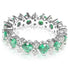4.00 CT Round Cut Green Emeralds & Diamonds - Eternity Ring - Primestyle.com