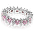4.00 CT Round Cut Pink Sapphires & Diamonds - Eternity Ring - Primestyle.com