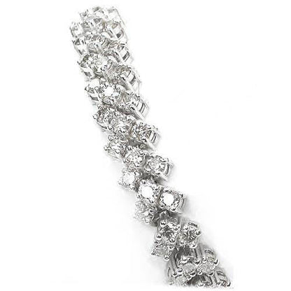 4.10-8.80 CT Round Cut Diamonds - Tennis Bracelet - Primestyle.com