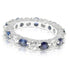 4.10 CT Round Cut Blue Sapphires & Diamonds - Eternity Ring - Primestyle.com