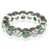 4.10 CT Round Cut Green Emeralds & Diamonds - Eternity Ring - Primestyle.com