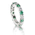4.10 CT Round Cut Green Emeralds & Diamonds - Eternity Ring - Primestyle.com