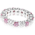 4.10 CT Round Cut Pink Sapphires & Diamonds - Eternity Ring - Primestyle.com
