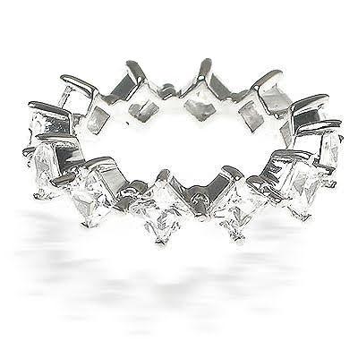4.20 CT Princess Cut Diamonds - Eternity Ring - Primestyle.com